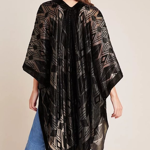 Anthropologie Nicolette Burnout Velvet Kimono - Picture 3 of 6
